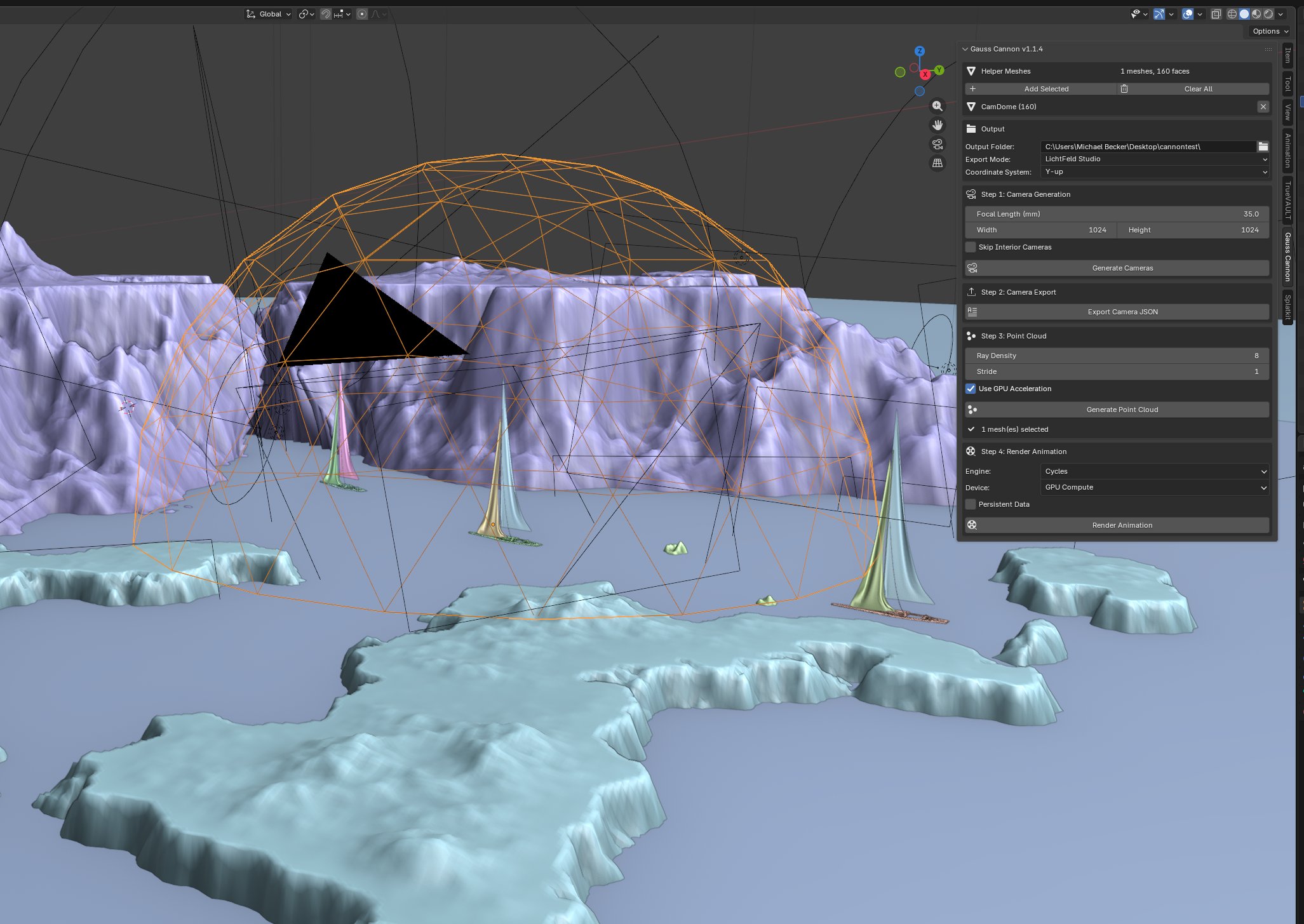 Custom mesh capture geometry